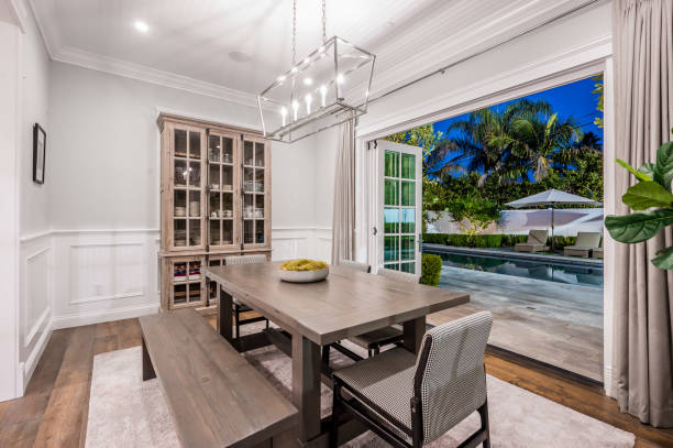 istock Spacious dining room in a new construction home in Encino, California 2155899985