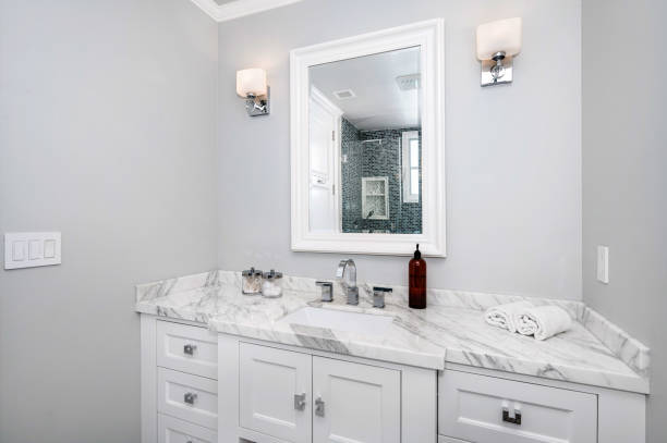 istock Spacious bathroom in a new construction home in Encino, California 2155900079