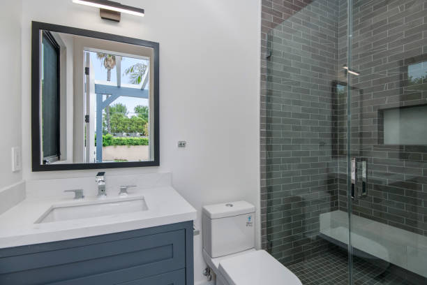 istock Bathroom in a modern new construction home in Los Angeles 2155900116