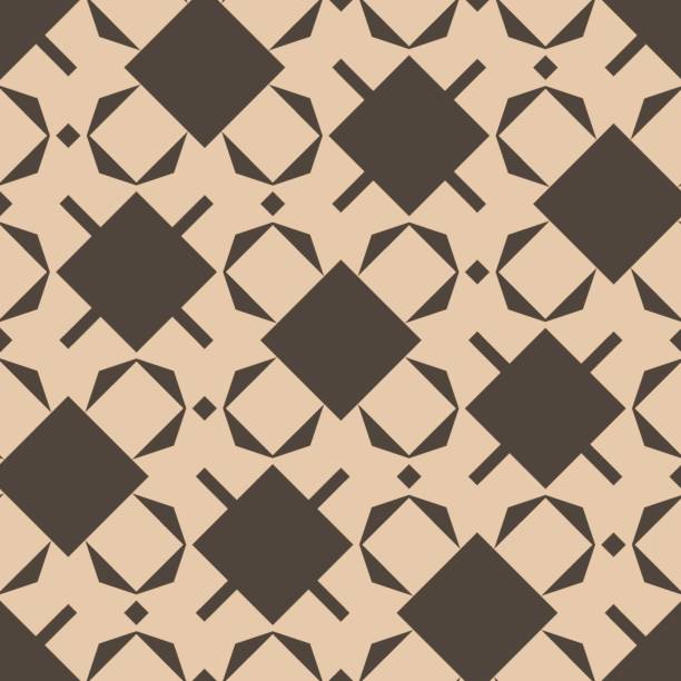 An abstract beige background with brown diamond shapes