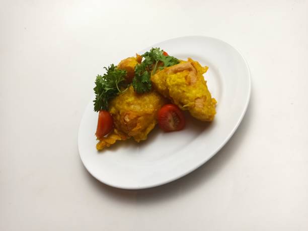 istock Warm fritters served on a white plate 2155911429