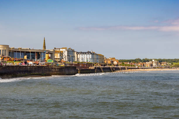 Bridlington, Yorkshire, England - June 02, 2024: Bridlington sea front harbour on a sunny day
