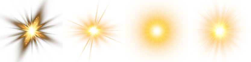 Translucent Stars Set Of Bright Stars Sunlight Translucent Special Design Light Effect On ...