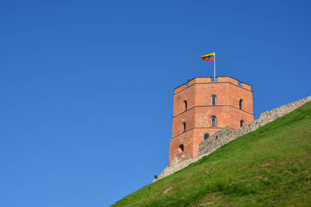 Cityscape Of Vilnius, Lithuania In Summer Season at sunset