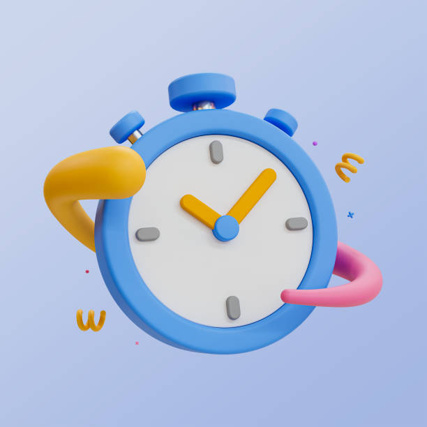 istock 3D illustration of a stopwatch. 2155921695