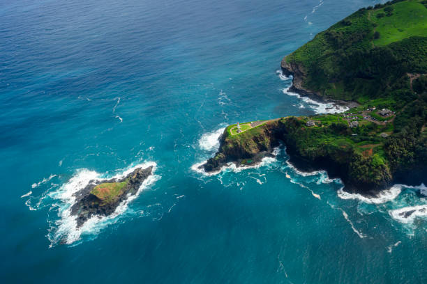 istock Aerial view of a lighthouse at the coast 2155923844