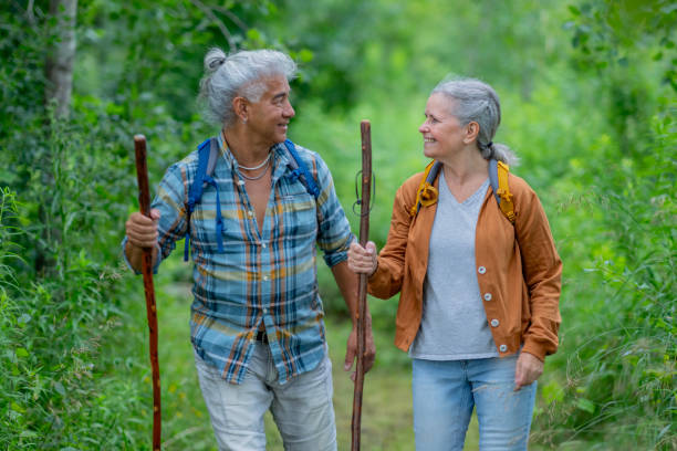 istock Senior Couple Hiking 2155926925