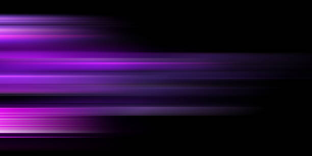 istock Abstract purple background with lines, futuristic technology glowing speed lines 2155930469