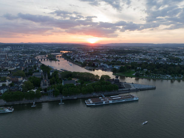 istock Deutsche eck, historic german city Koblenz in Germany. 2155930500