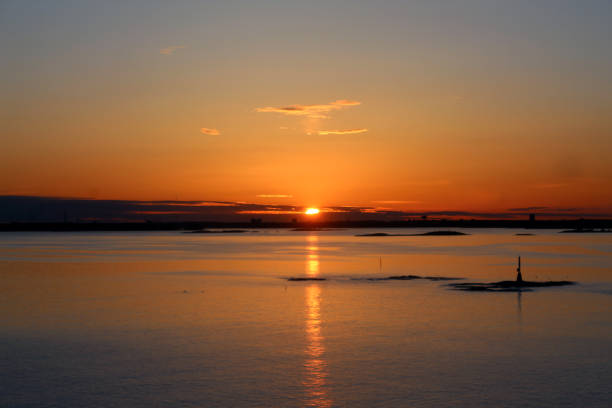 Sunset from a ferry near Helsinki, Finland