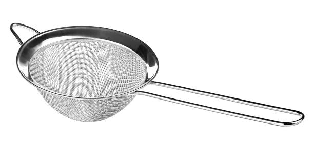 istock Metal mesh isolated on a white background. Tea strainer. Sieve for cooking. 2155933607