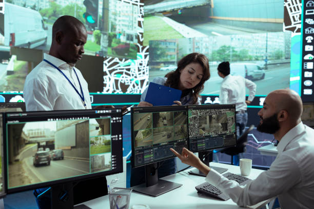 istock Diverse team of supervisors overseeing their staff activity on gps locating 2155934115