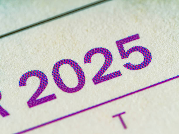 istock Closeup of table calendar year 2025 2155935784