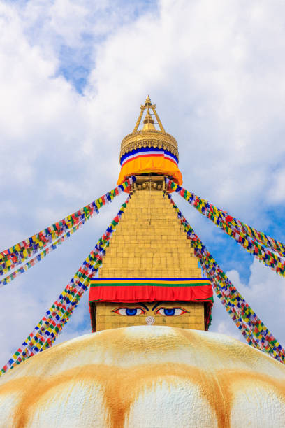 istock Stupa with Buddha eyes in Nepal 2155936678