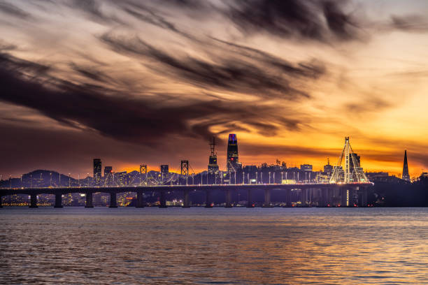 istock San Francisco Skyline Bathed in Sunset Hues 2155937302