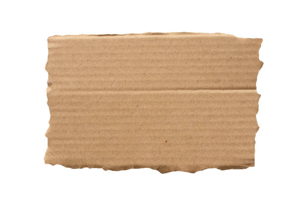 istock Brown Cardboard paper piece isolated on white background 2155947807