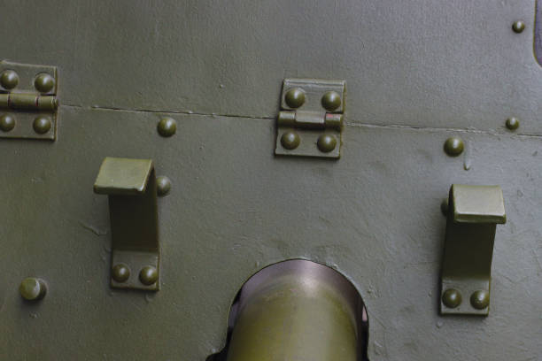 istock The surface  of the gun armor close-up. 2155948036