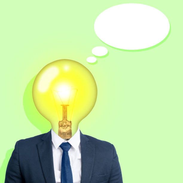istock Business innovation concept with lightbulb head 2155962751
