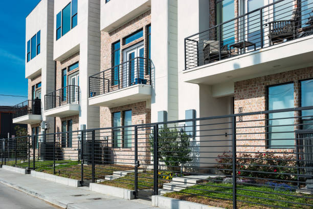 New townhouses in downtown Houston, Texas, USA.