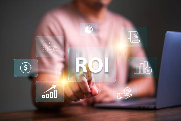 istock Return on investment (ROI) , Businessman using a sofware to analysis investment to get high  return. 2155968903