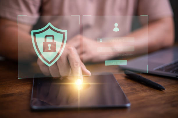istock User typing  a username and password to log-in account. cyber security, data protection , user privacy. 2155968905