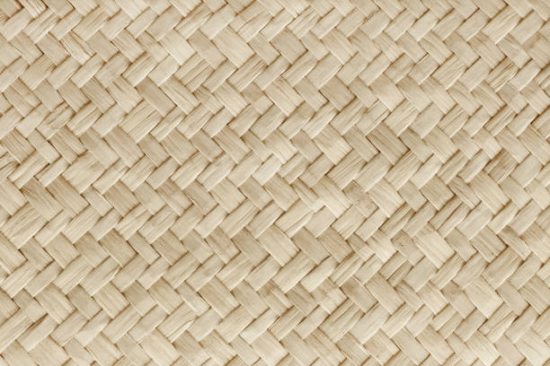Pattern of reed weaving mat with vintage style for background and design art work.