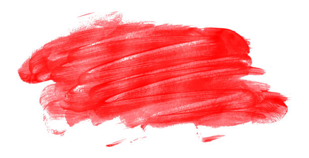istock Red brush isolated on white background. Watercolor 2155973579