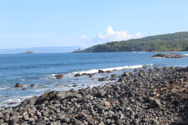 istock Rocky coastline with island 2155974088