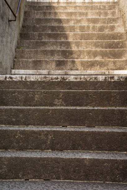 istock Staircase with contrast marking for visually impaired people 2155975616