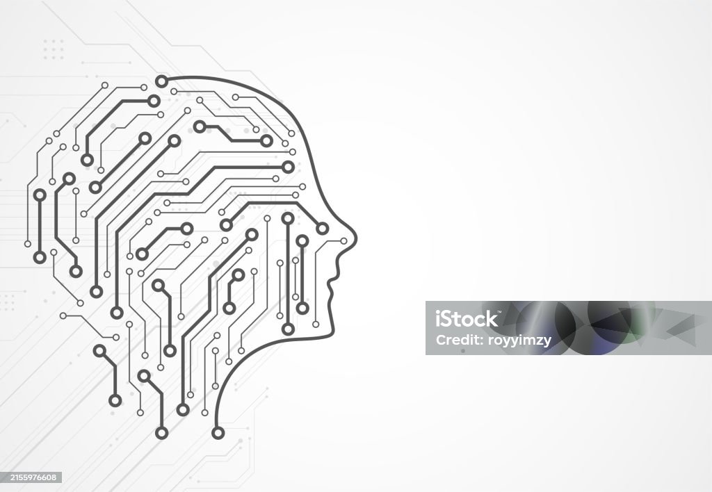 Artificial Intelligence Circuit Line Style Machine Learning Design ...