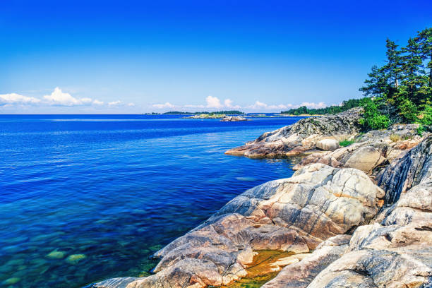 istock Rocky archipelago a beautiful sunny summer day 2155978691
