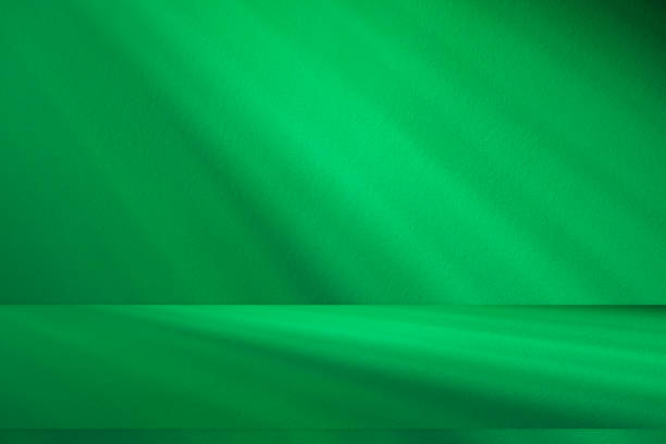 istock Wall interior background, studio and backdrops show products.with shadow from window color green . background for text insertion and presentation product 2155980853