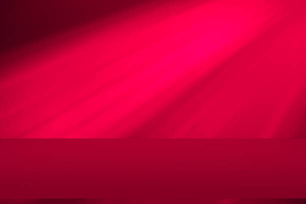 istock Wall interior background, studio and backdrops show products.with shadow from window color red . background for text insertion and presentation product 2155980857