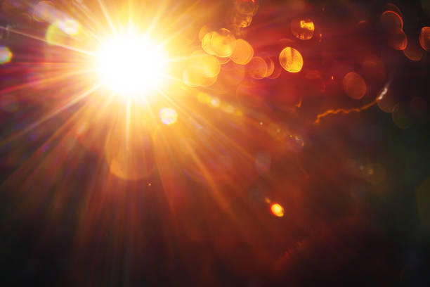 istock Abstract imitation sun starlight distant galaxy on a black background. 2155981005