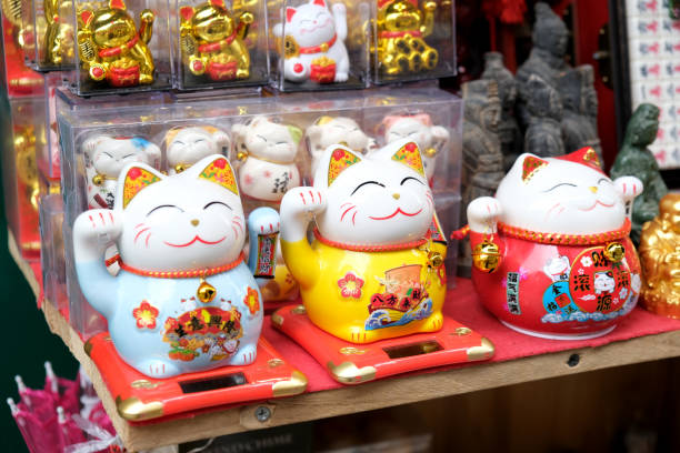 istock Chinese souvenir cats on Shanghai market 2155982575