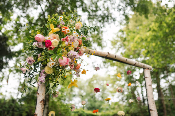 istock Fresh flower wedding decoration 2155982634