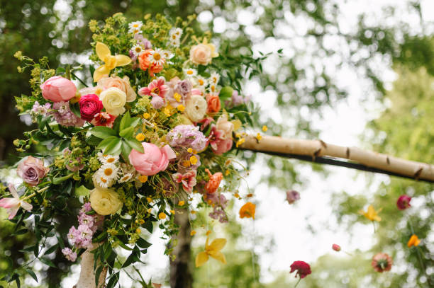 istock Fresh flower wedding decoration 2155982635