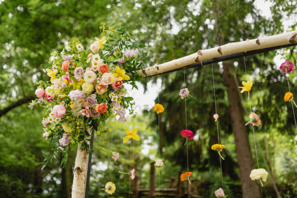 istock Fresh flower wedding decoration 2155982637