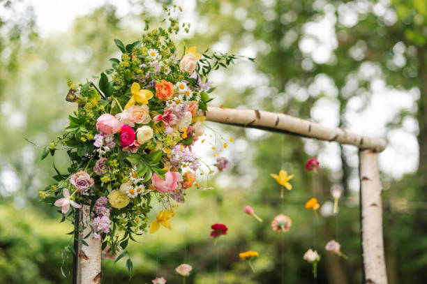 istock Fresh flower wedding decoration 2155982641