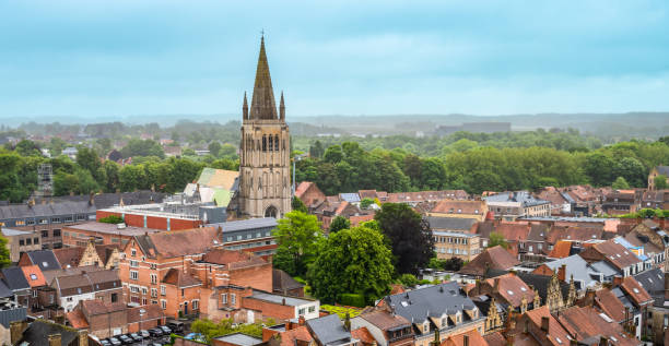 istock Panoramic city view of Ypres, Belgium. 2155984567
