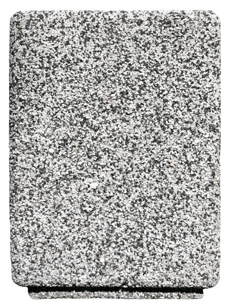 istock Trash can made of stone chips isolated. 2155985396