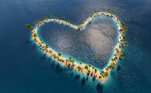 istock Heart in the sea. 2155986259