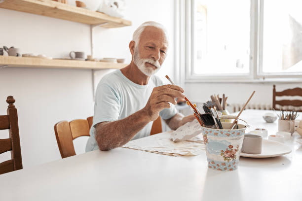 istock Senior Pottery Painting Class 2155988639