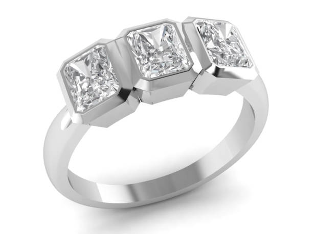 istock Diamonds ring on white gold body shape the most luxurious.3D rendering 2155988716
