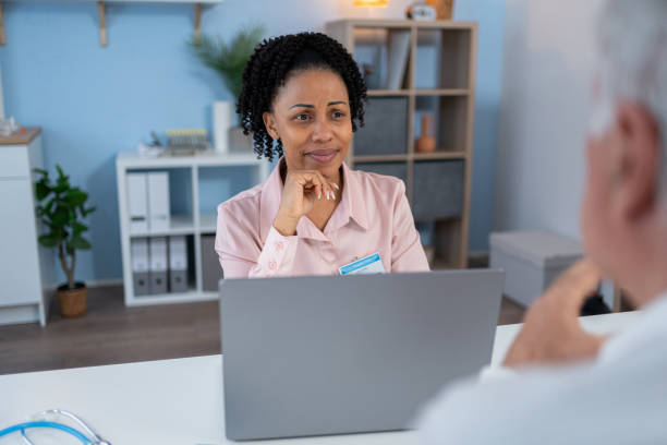 istock The doctor is ready to listen and help her patient 2155990280