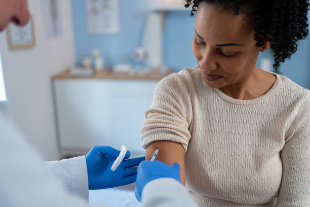 istock The patient receives the injection with a smile 2155992581
