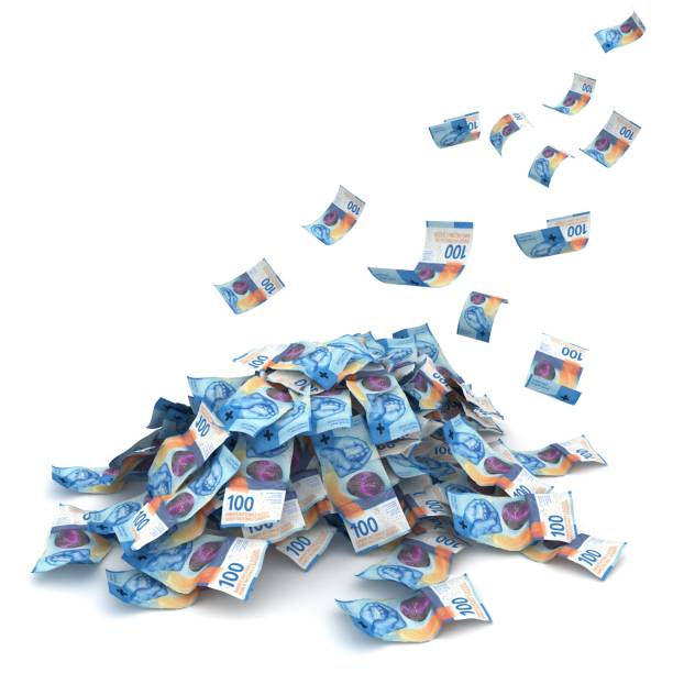 istock Swiss franc money falling financial crisis recession 2155993364