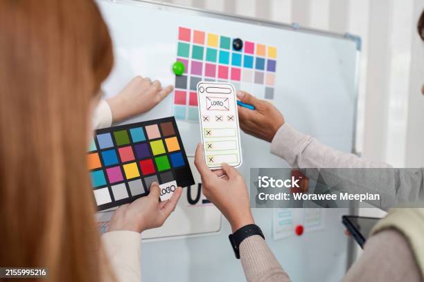 Ux Developer And Ui Designer Brainstorming Interface Wireframe ...