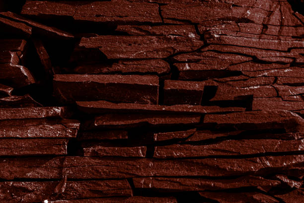 background of stones and minerals, mining origin in red