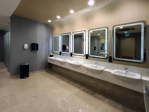 interior design of public toilet